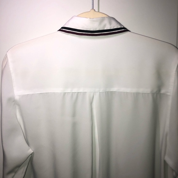 Yves St. Clair Vintage Button down long sleeve White Blouse Size 14 - Picture 7 of 9